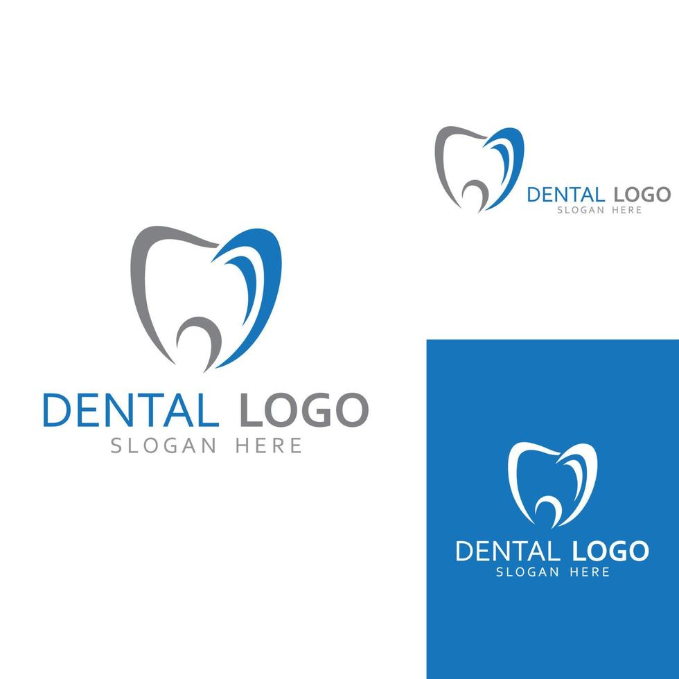 logotipo odontológico, logotipo para saúde bucal e logotipo para atendimento odontológico. usando um conceito de design de vetor de ilustração de modelo