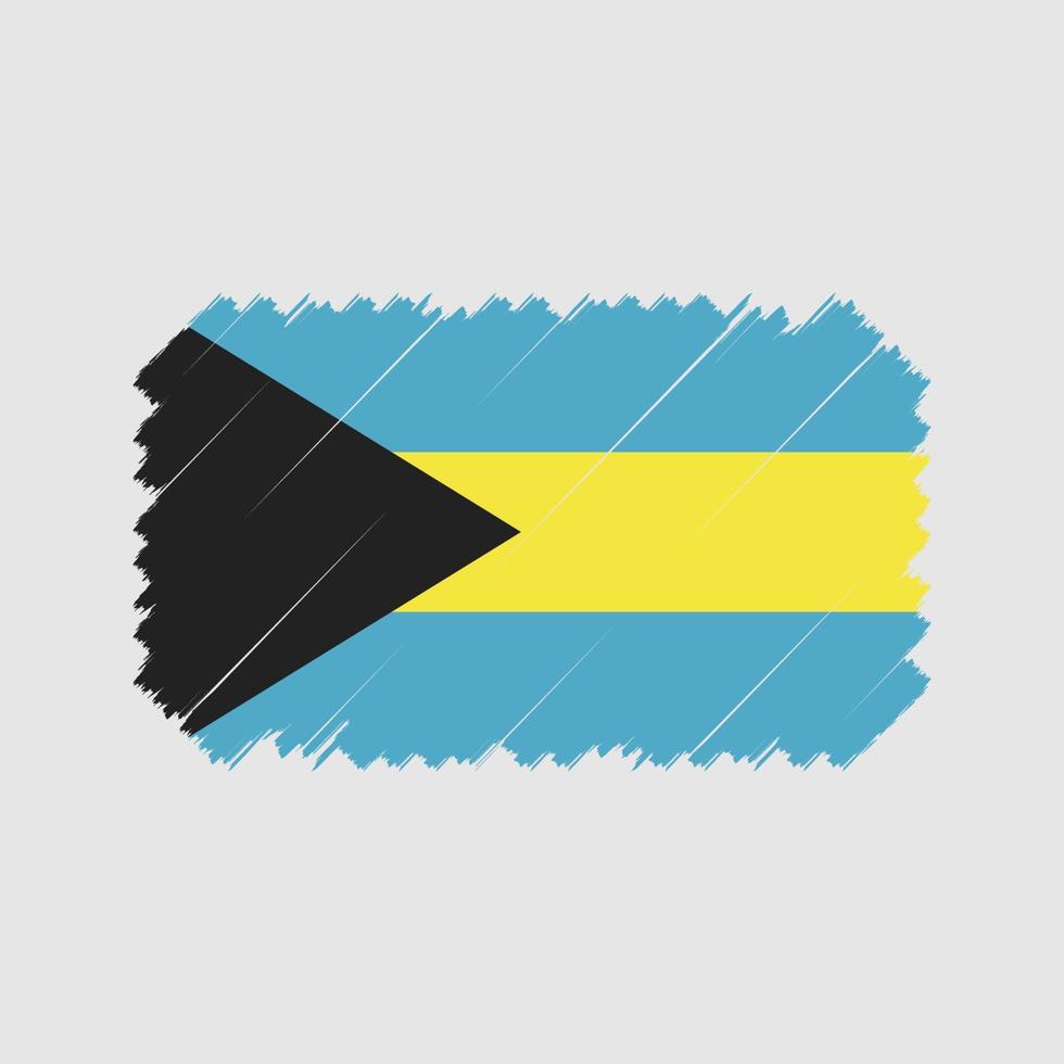 vetor de pincel de bandeira das bahamas. bandeira nacional