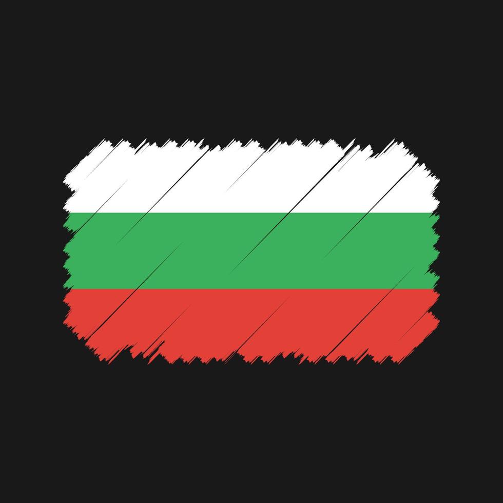 vetor de pincel de bandeira da bulgária. bandeira nacional