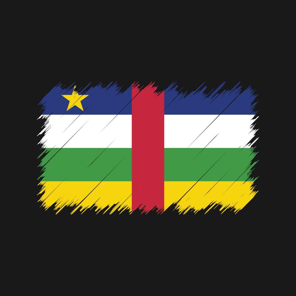 pinceladas de bandeira da África Central. bandeira nacional vetor