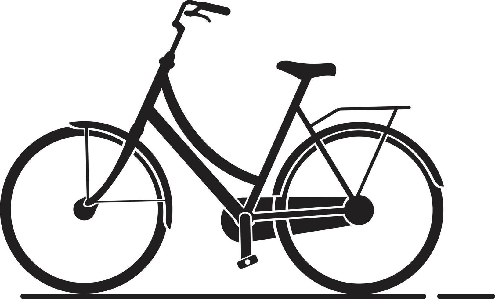 silhueta de bicicleta vintage simples e única vetor