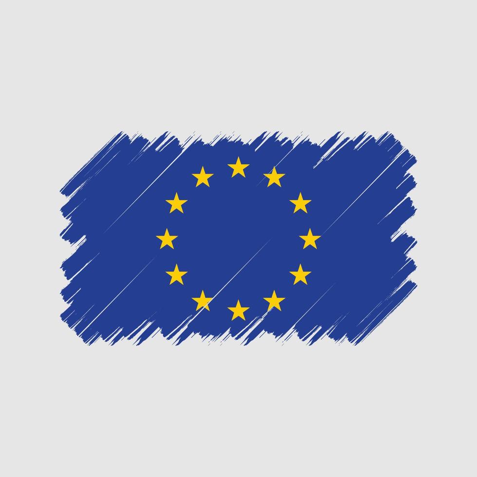 escova de bandeira europeia. bandeira nacional vetor