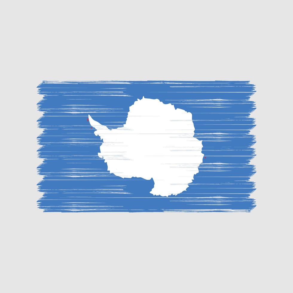 pincel de bandeira da Antártida. bandeira nacional vetor