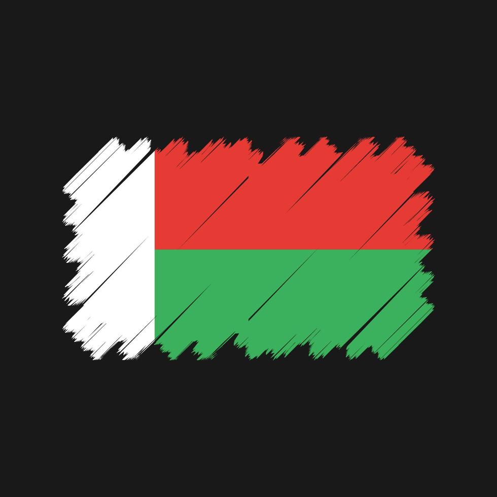 vetor de bandeira de madagascar. bandeira nacional