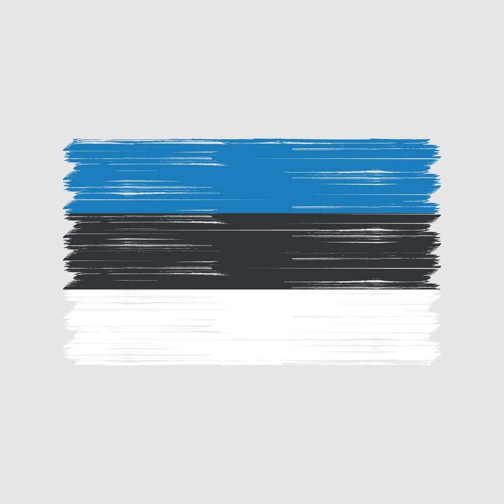pincel de bandeira da estônia. bandeira nacional vetor