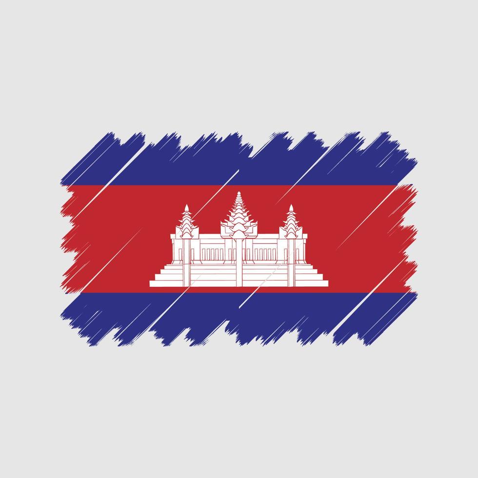 vetor de bandeira do Camboja. bandeira nacional