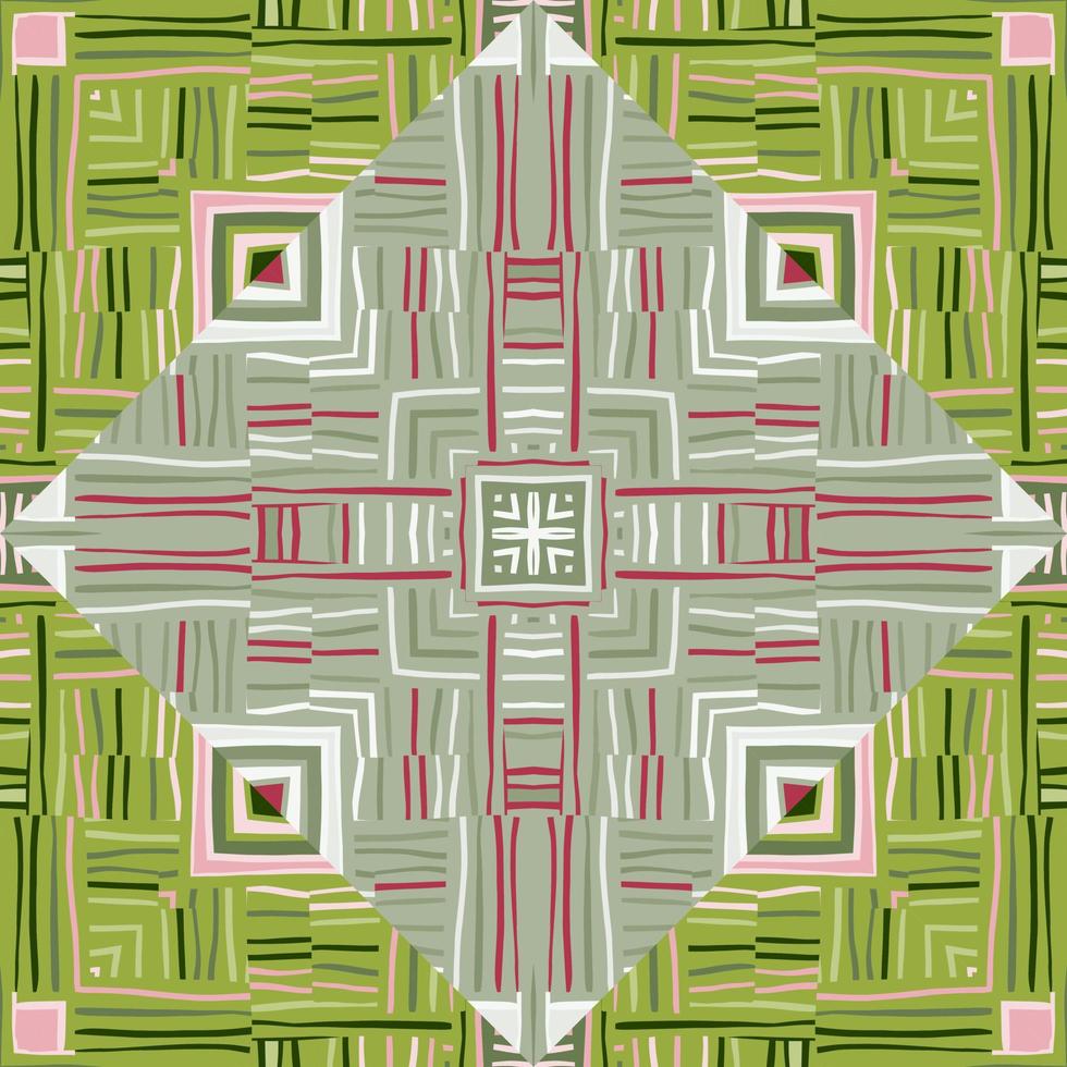 padrão sem emenda geométrico abstrato mosaico étnico. azulejo tribal. ornamento vintage criativo. vetor