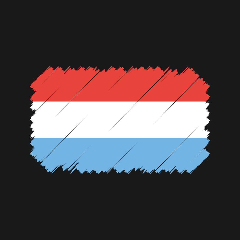 vetor de pincel de bandeira de luxemburgo. bandeira nacional