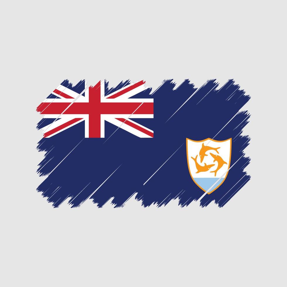 vetor de bandeira de anguila. bandeira nacional