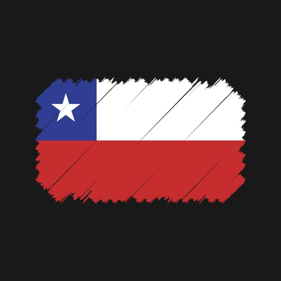 vetor de escova de bandeira do Chile. bandeira nacional