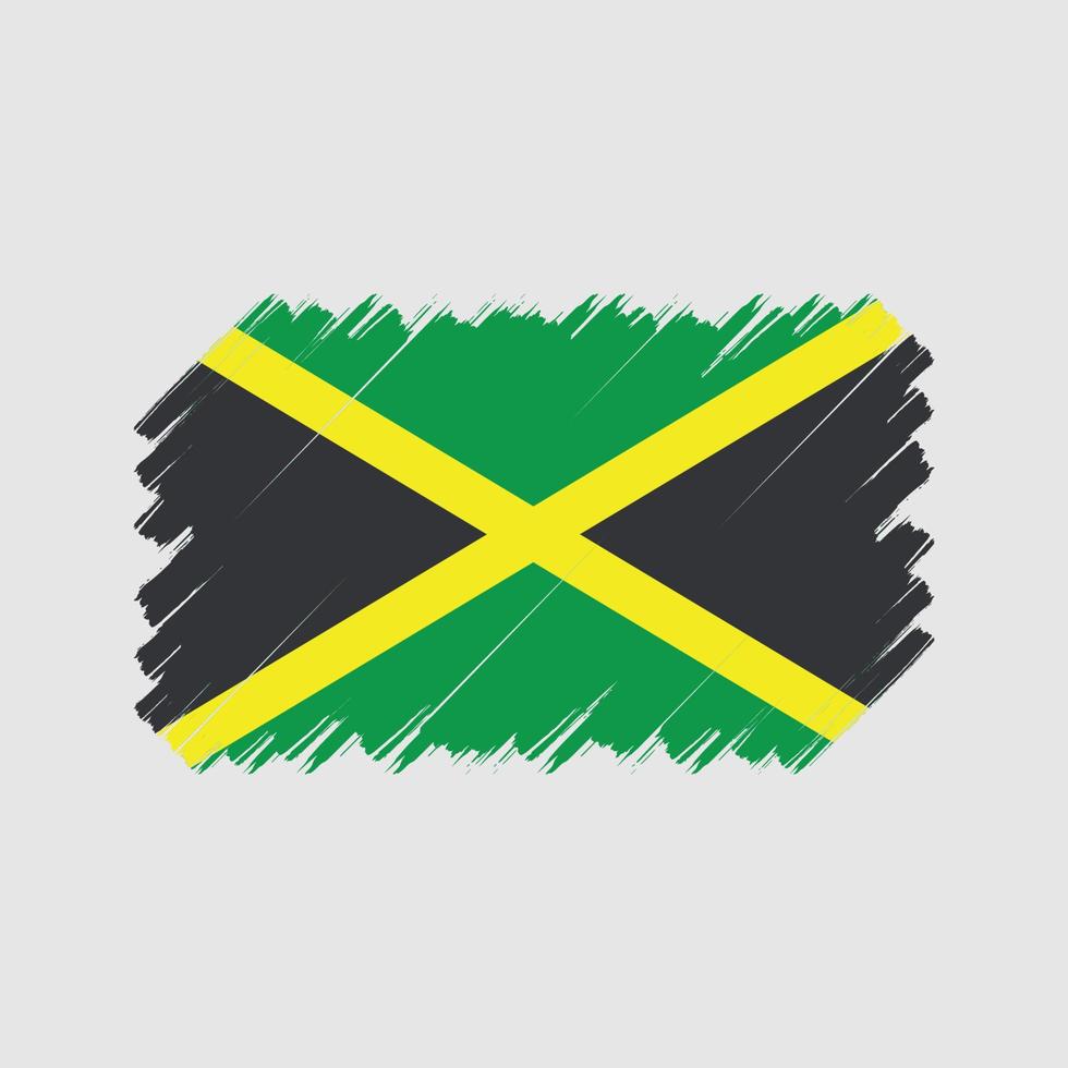 pincel de bandeira da jamaicana. bandeira nacional vetor