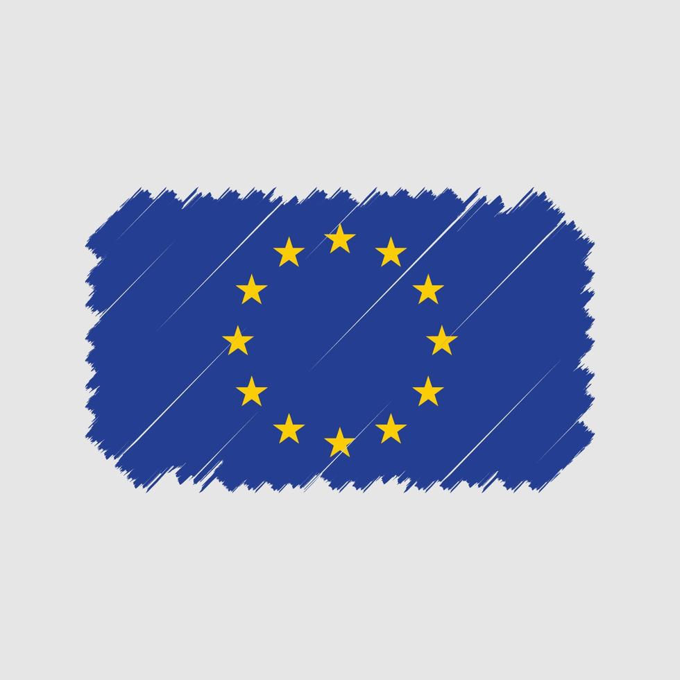 vetor de pincel de bandeira europeia. bandeira nacional