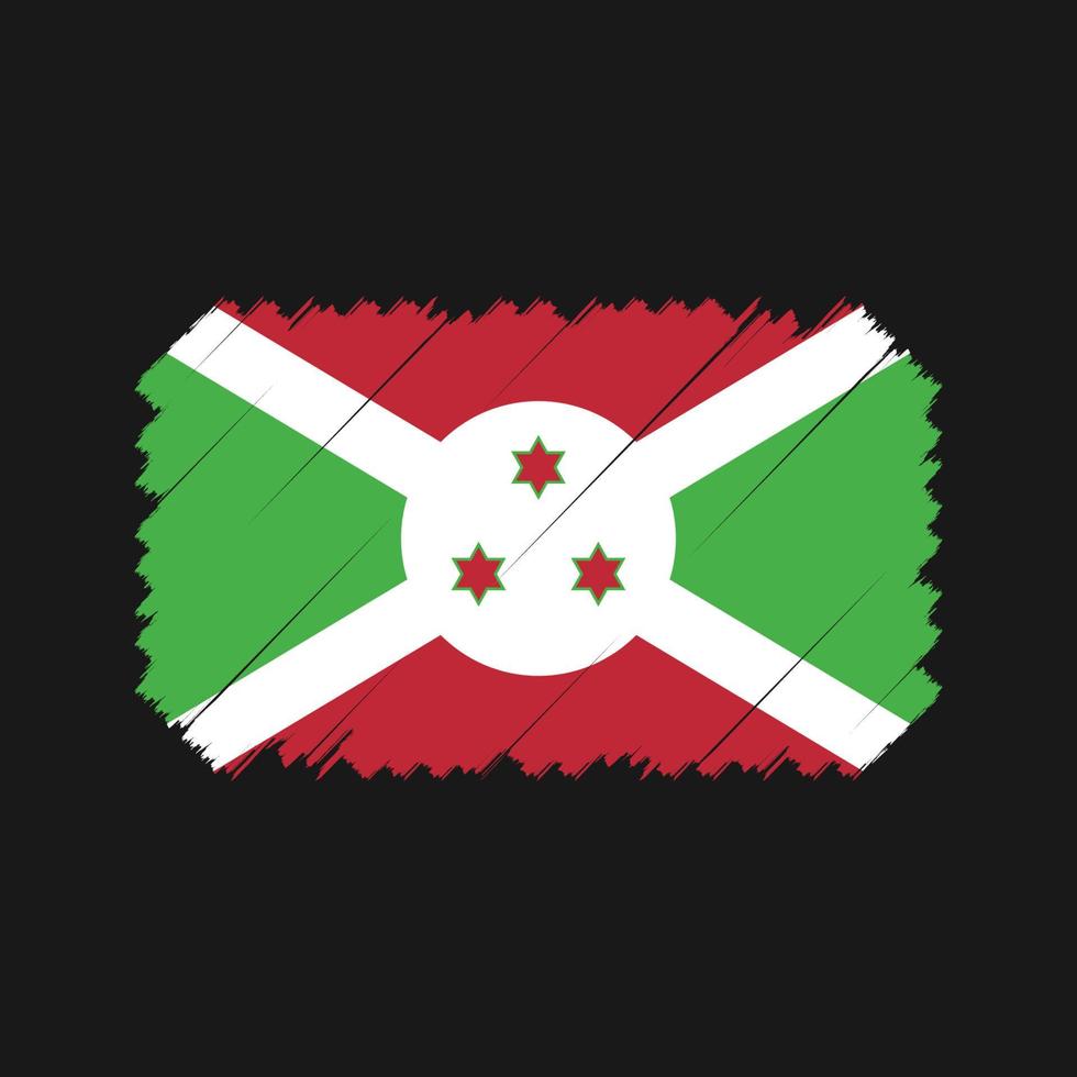 vetor de escova de bandeira do burundi. bandeira nacional