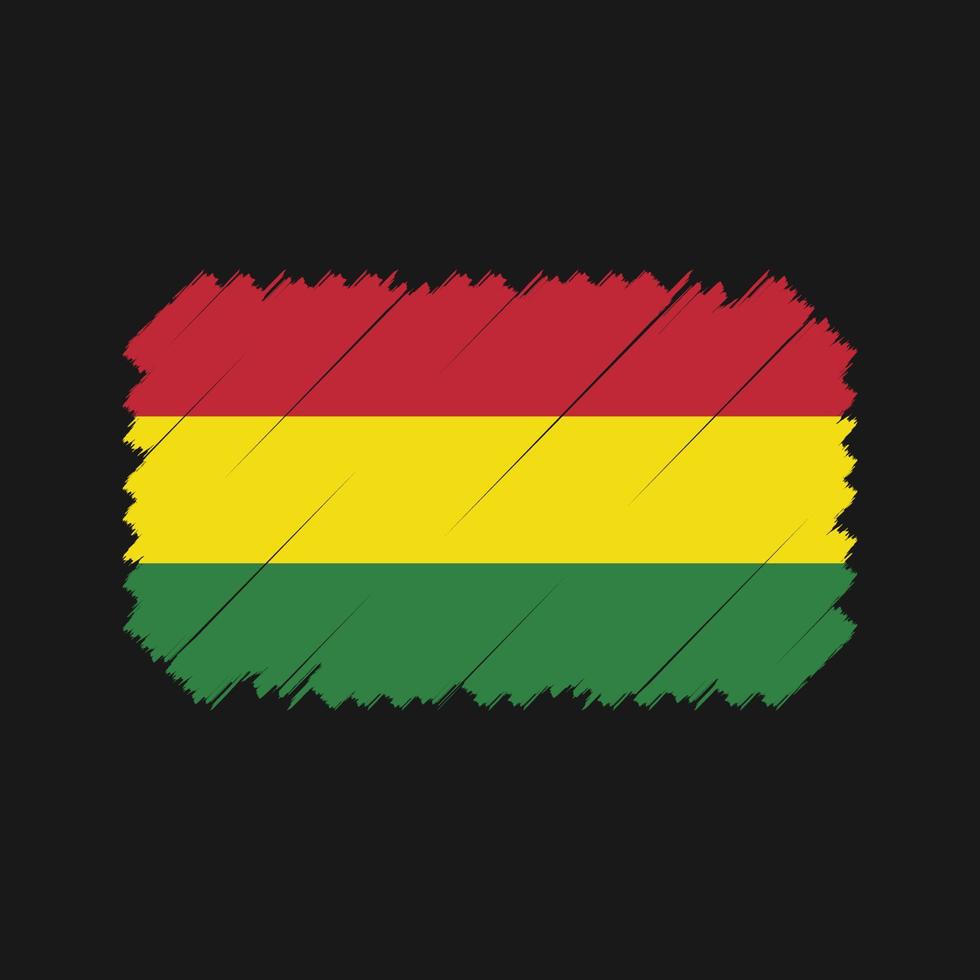 vetor de pincel de bandeira da bolívia. bandeira nacional