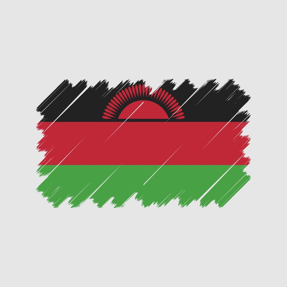 vetor de bandeira do malawi. bandeira nacional