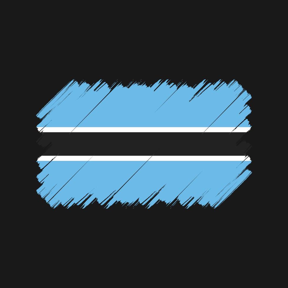 pincel de bandeira do botswana. bandeira nacional vetor