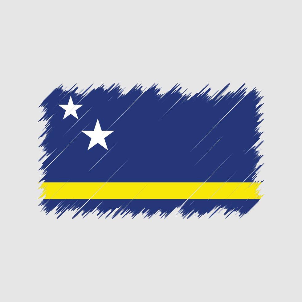 pinceladas de bandeira de curaçao. bandeira nacional vetor