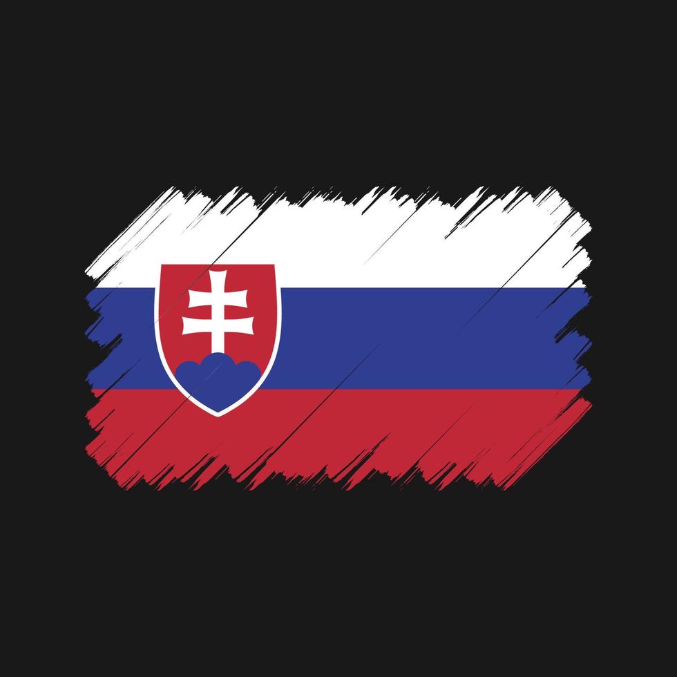 pincel de bandeira da eslováquia. bandeira nacional vetor