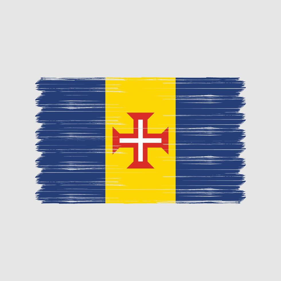 pincel bandeira da madeira. bandeira nacional vetor