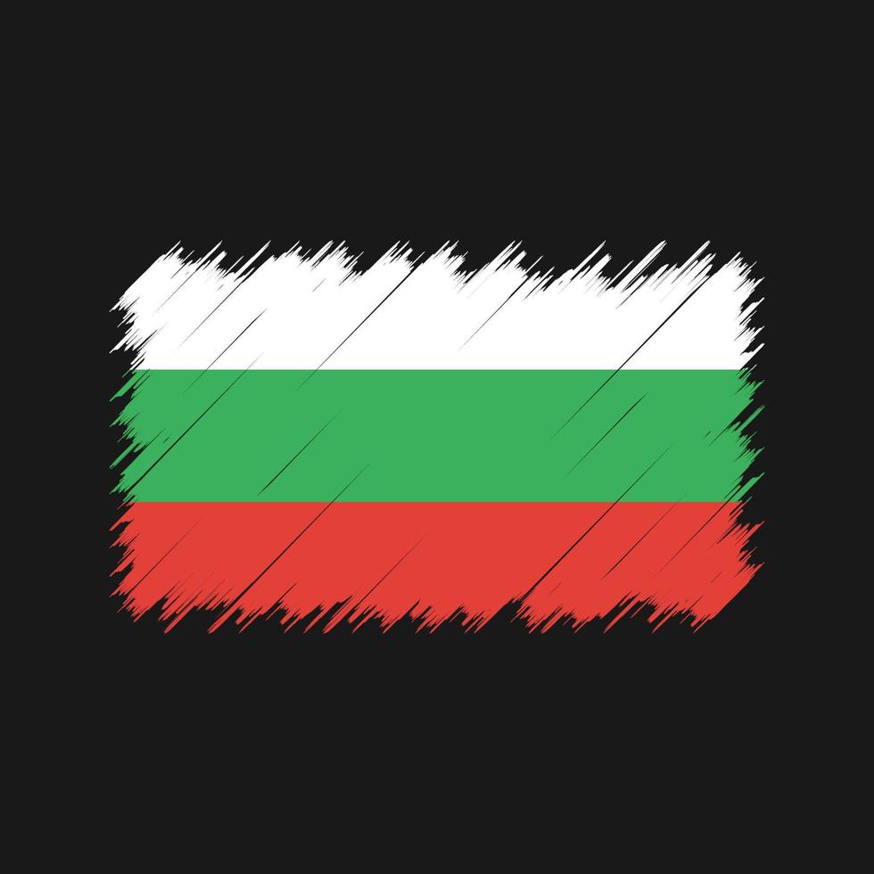 pinceladas de bandeira da bulgária. bandeira nacional vetor