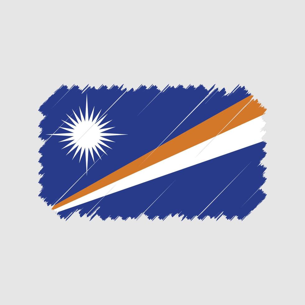vetor de pincel de bandeira das ilhas marshall. bandeira nacional