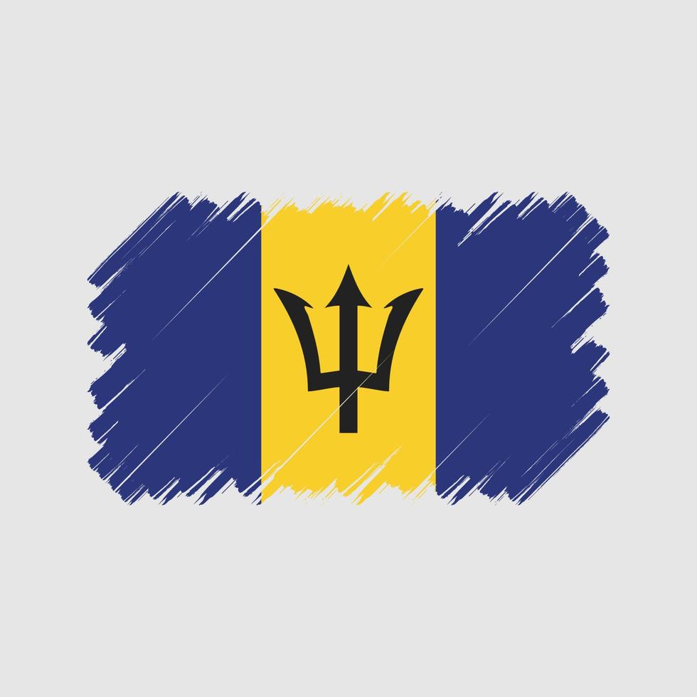 escova de bandeira de barbados. bandeira nacional vetor