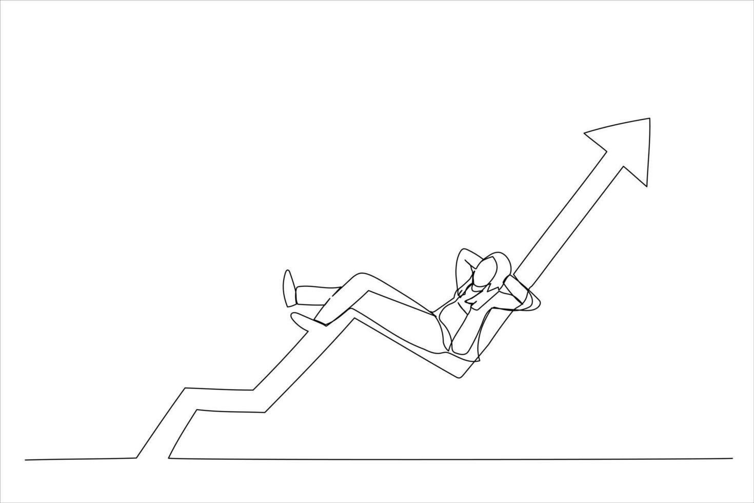 desenhos animados de investidor empresária relaxar e dormir no