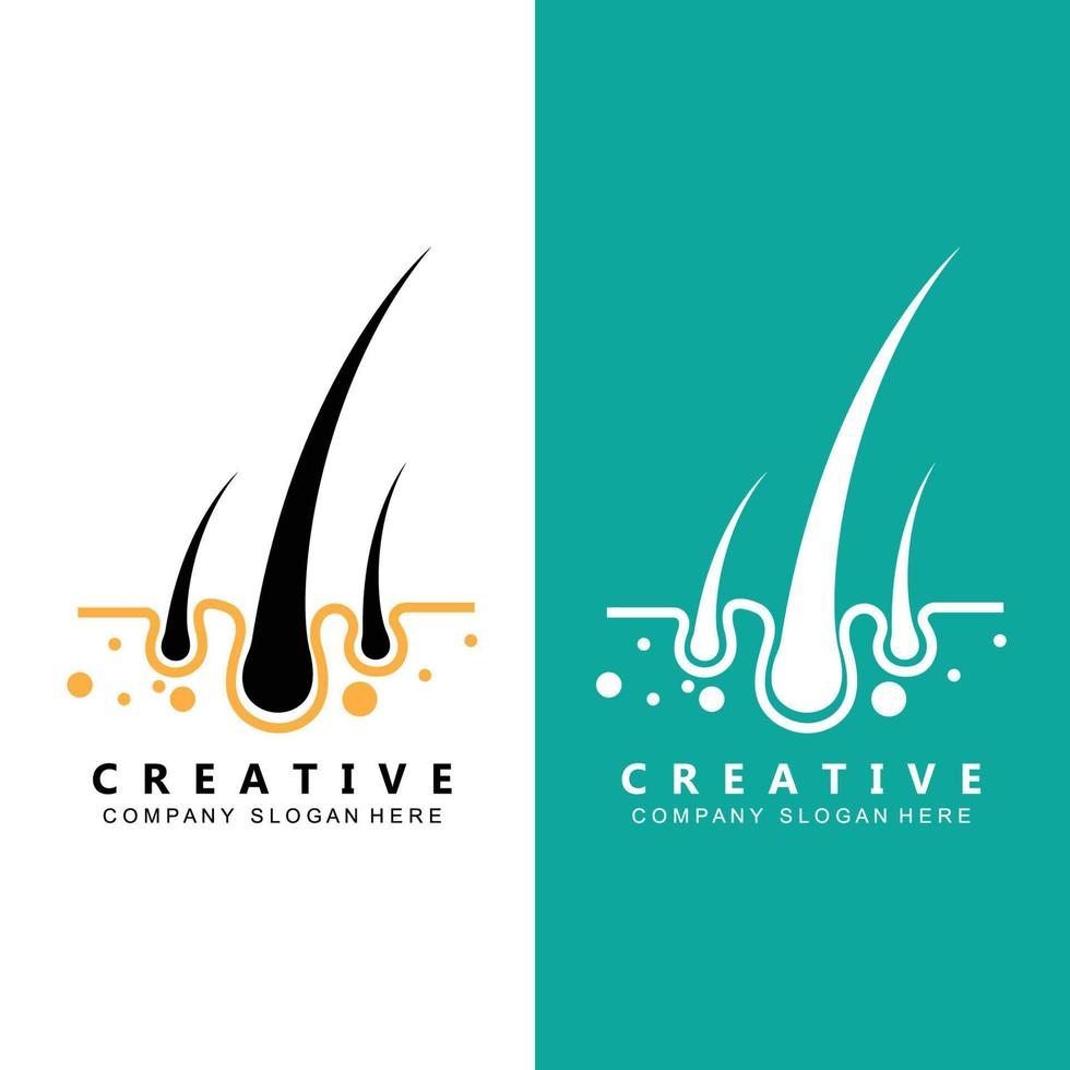 cuidados com o cabelo logotipo vetor ícone pele saúde ilustração design conceito