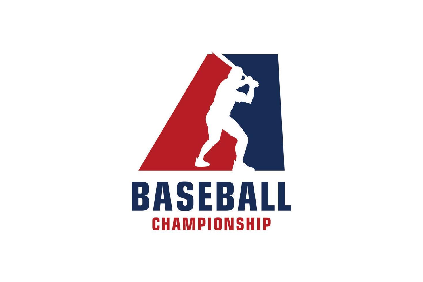 letra a com design de logotipo de beisebol. elementos de modelo de design vetorial para equipe esportiva ou identidade corporativa. vetor