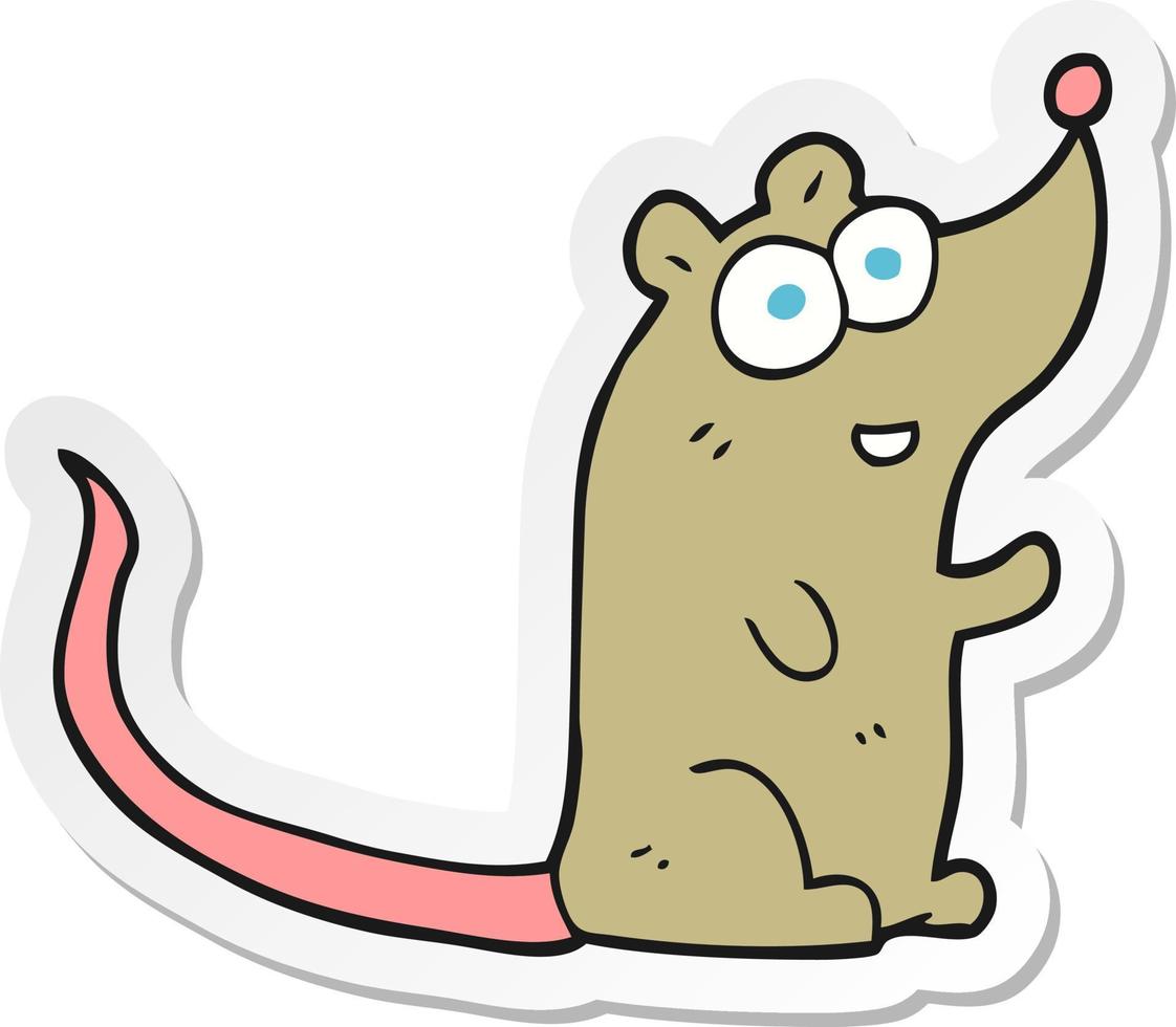adesivo de um rato de desenho animado vetor