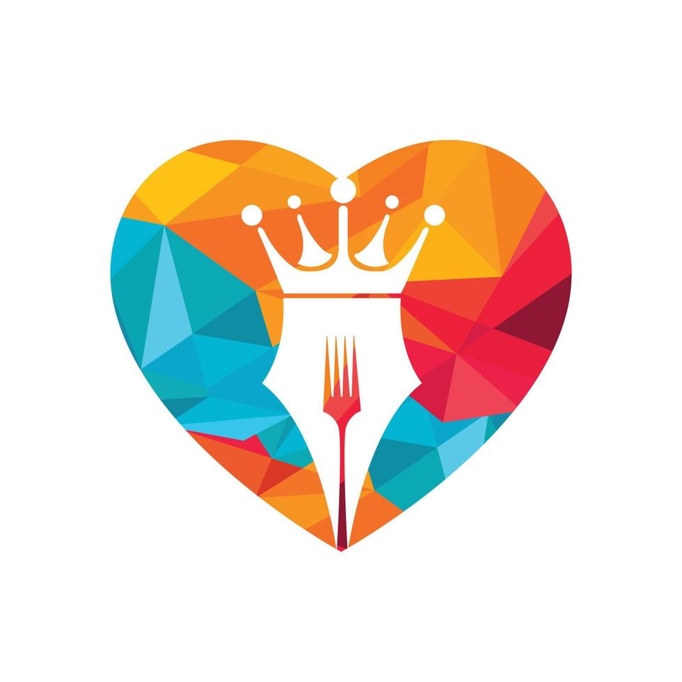 design de logotipo de vetor de rei de comida.
