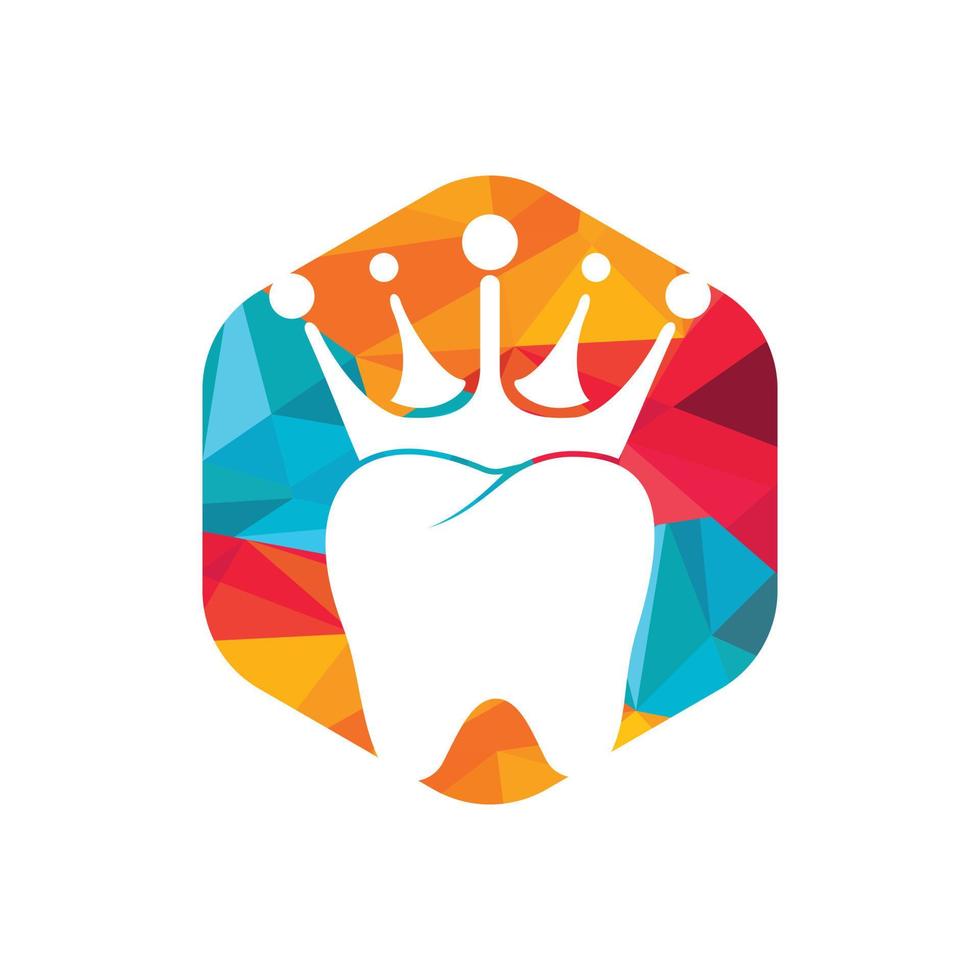 design de logotipo de vetor rei dental.