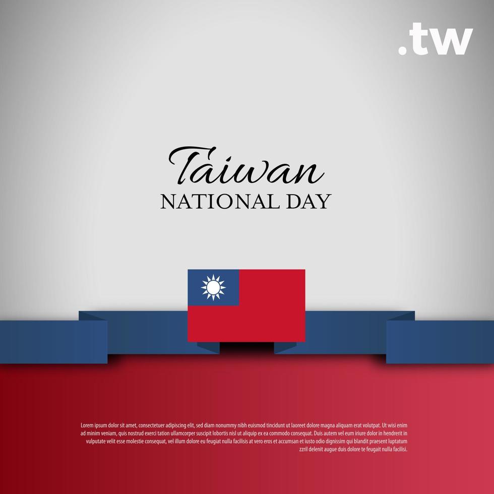 dia nacional de taiwan. banner, cartão de felicitações, design de folheto. design de modelo de pôster vetor