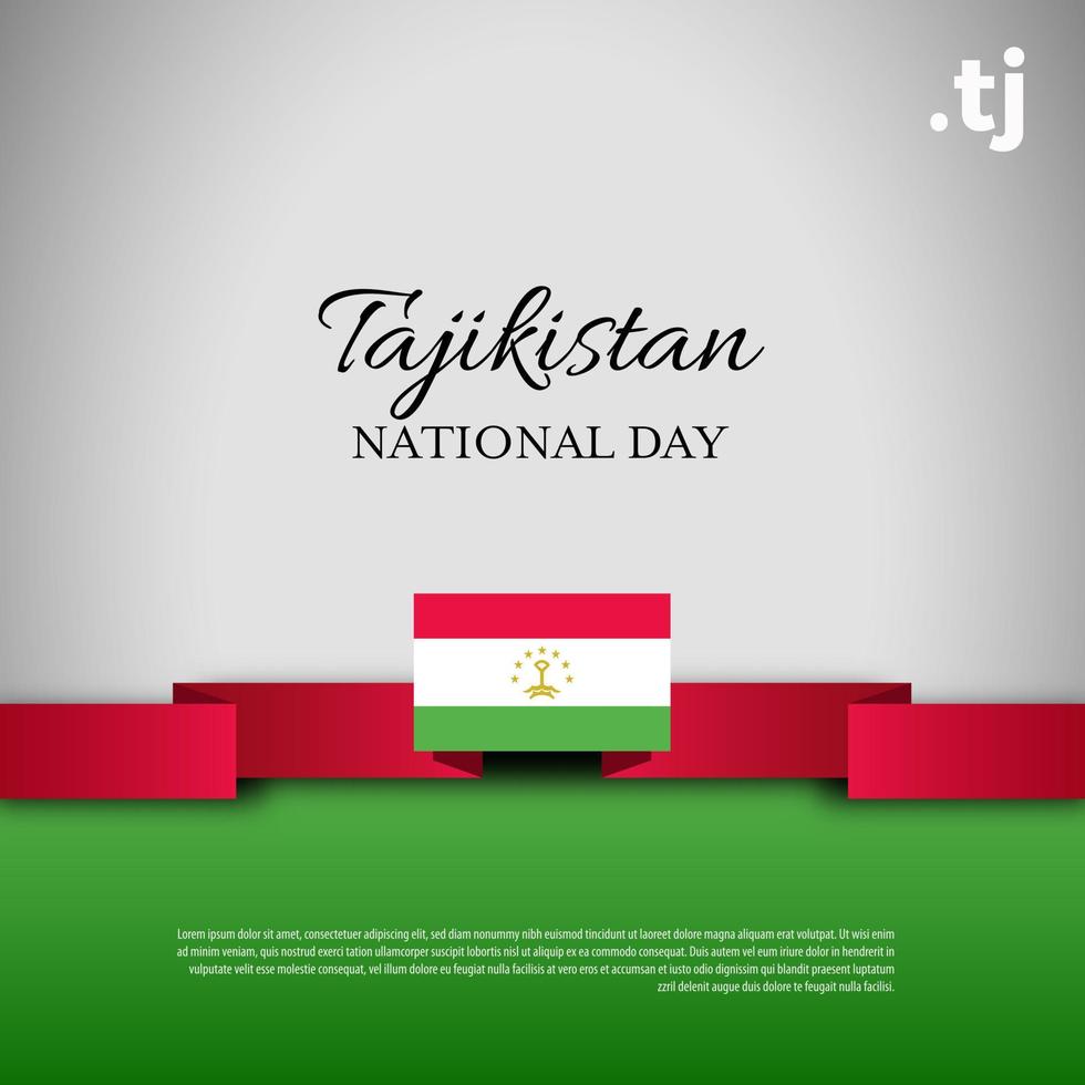 dia nacional do tajiquistão. banner, cartão de felicitações, design de folheto. design de modelo de pôster vetor