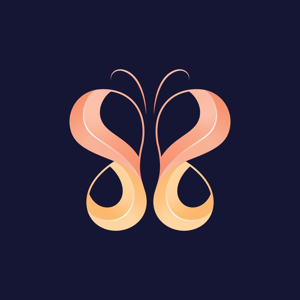vetor de modelo de logotipo de borboleta