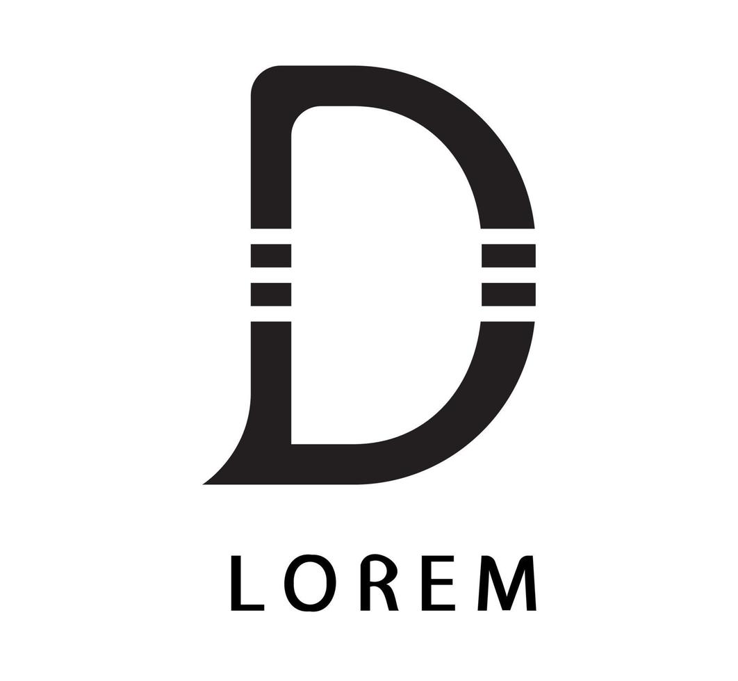 logotipo d. ícone de logotipo de letra maiúscula d para o seu design de marca vetor