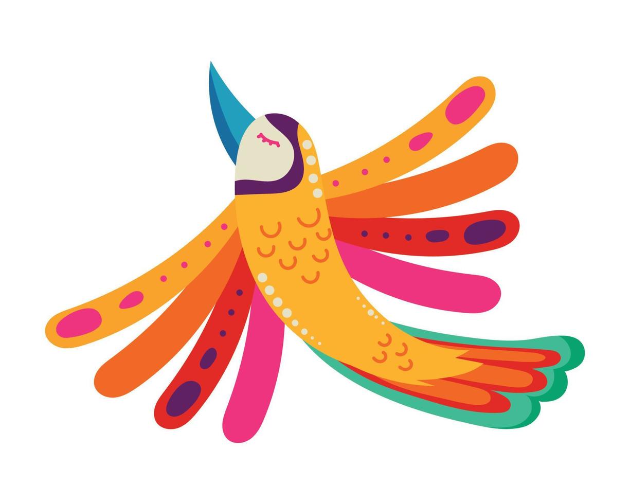 pássaro voador colorido vetor