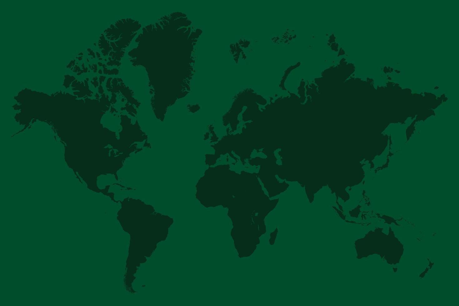 mapa verde de alta resolução do mundo. vetor
