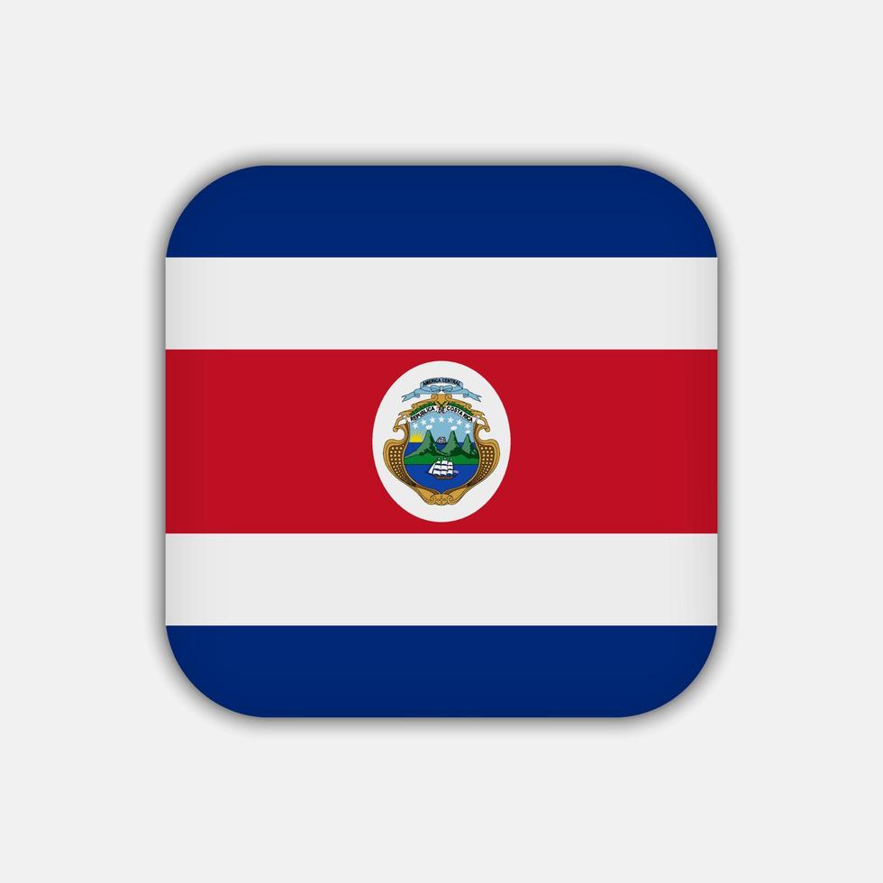 bandeira da costa rica, cores oficiais. ilustração vetorial. vetor