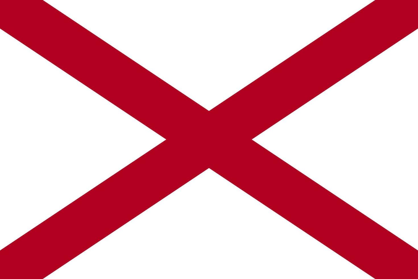 bandeira do estado do alabama. ilustração vetorial. vetor