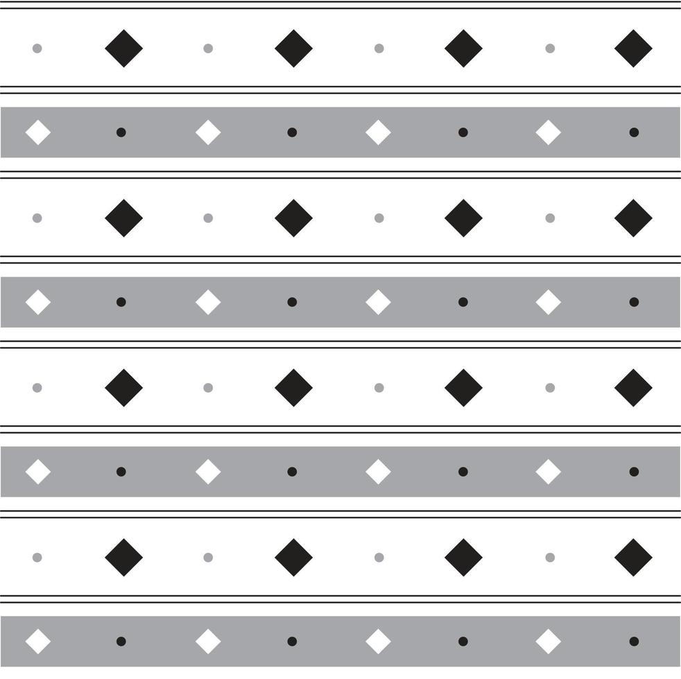 liso preto branco cinza bw diamante inclinação quadrado linha horizontal listra ponto traço linha círculo padrão sem costura ilustração vetorial toalha de mesa, papel de embrulho de tapete de piquenique, tapete, tecido, têxtil, cachecol vetor