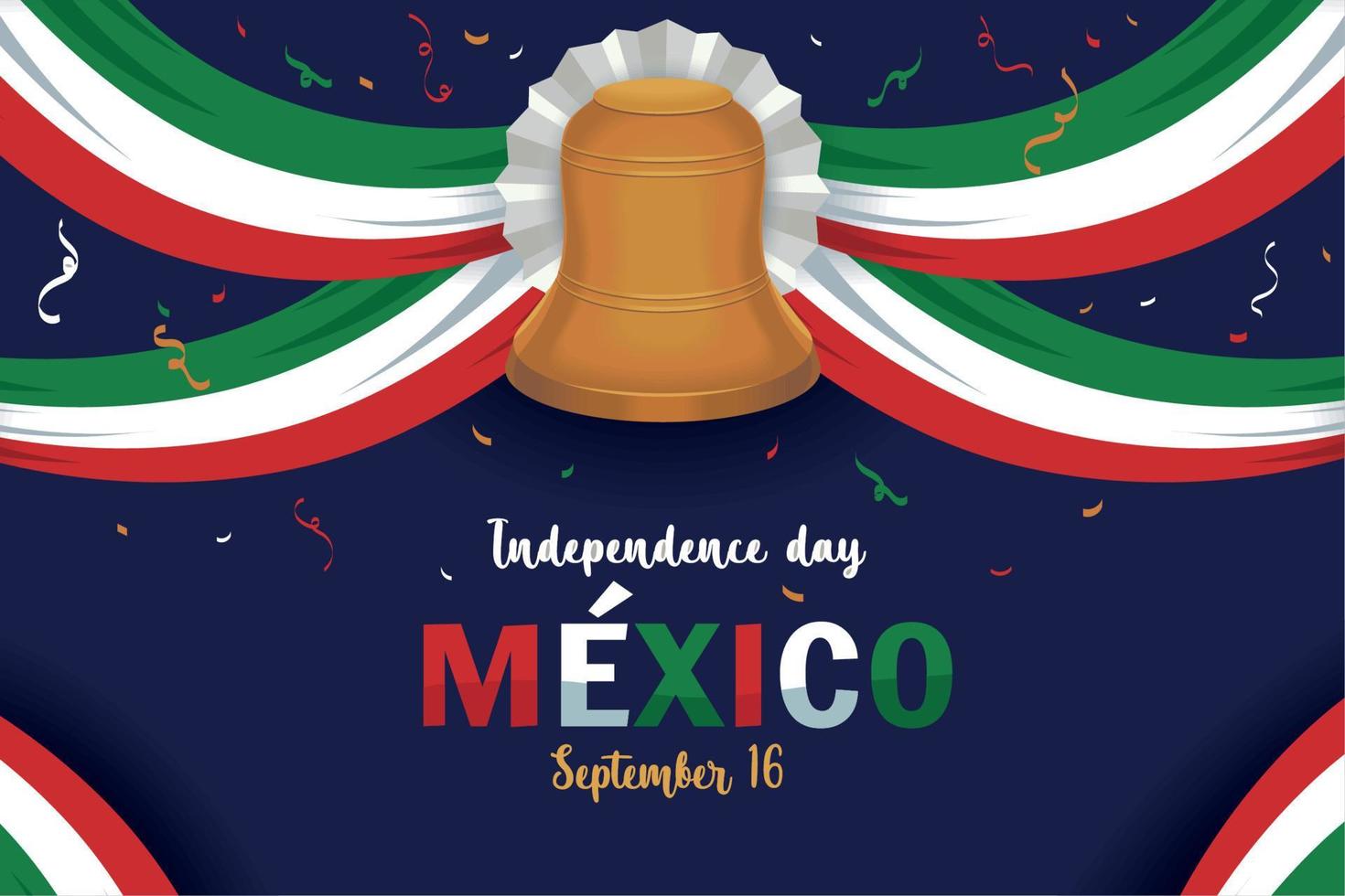 dia da independência do México vetor