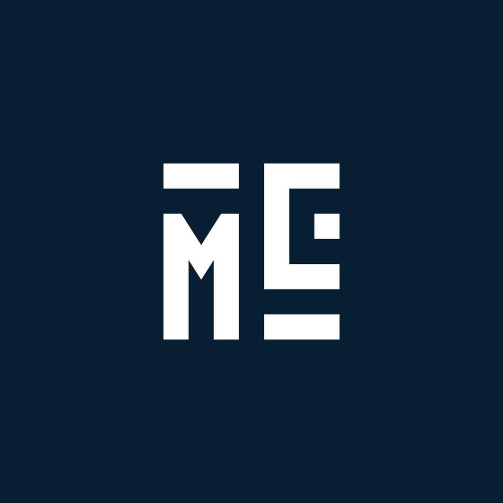logotipo do monograma inicial mc com estilo geométrico vetor
