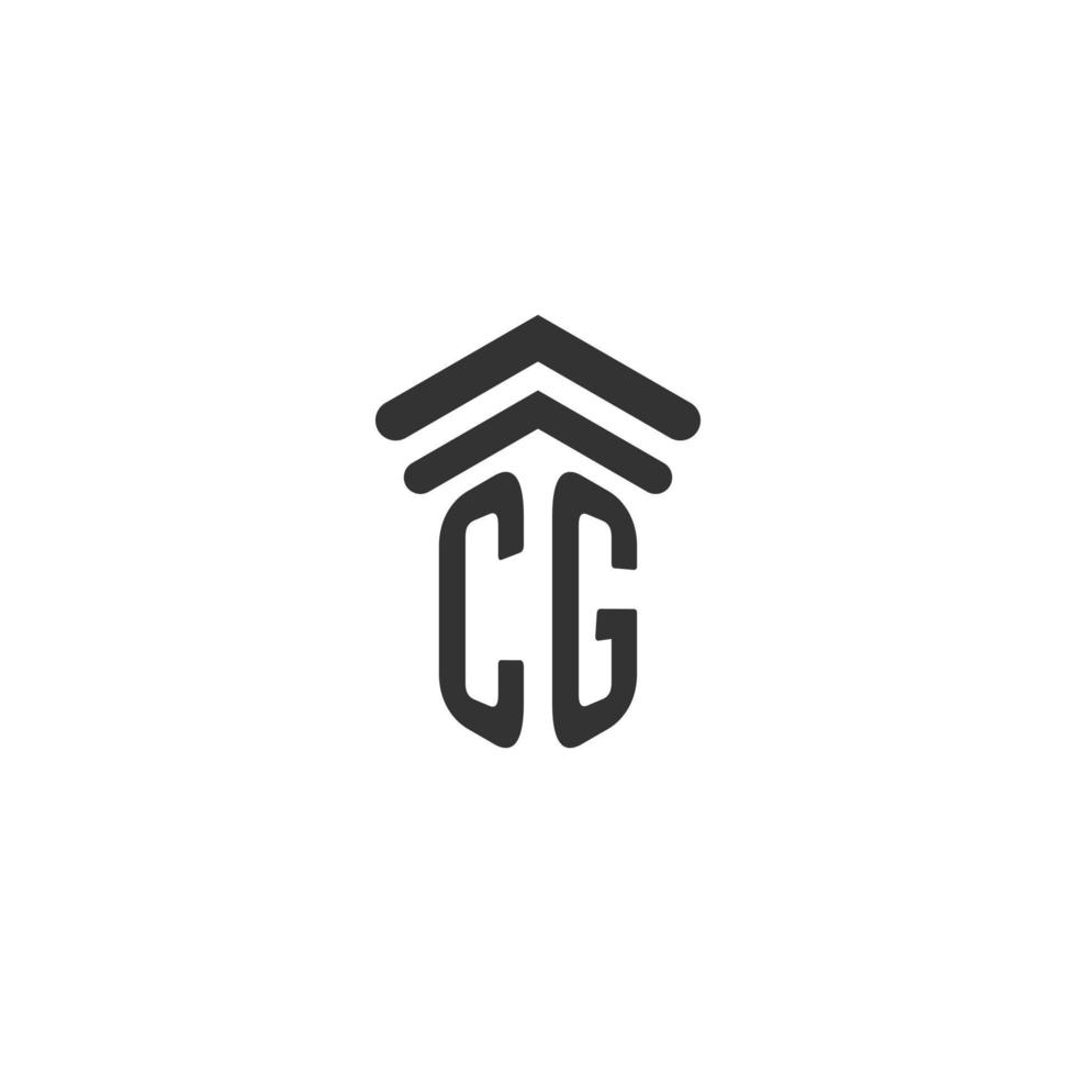 cg inicial para design de logotipo de escritório de advocacia vetor