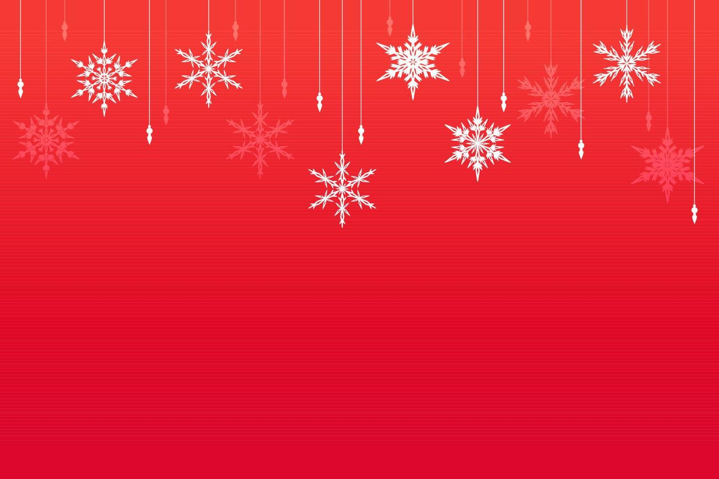 fundo vermelho abstrato premium de natal com flocos de neve geométricos. vetor