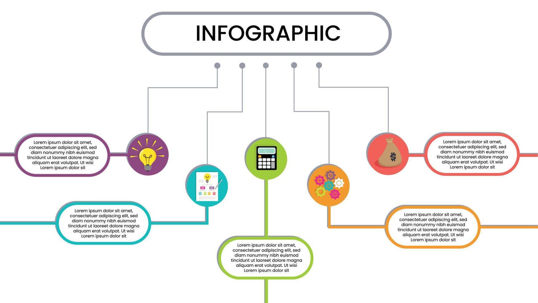 infográfico modelo de negócios vetor