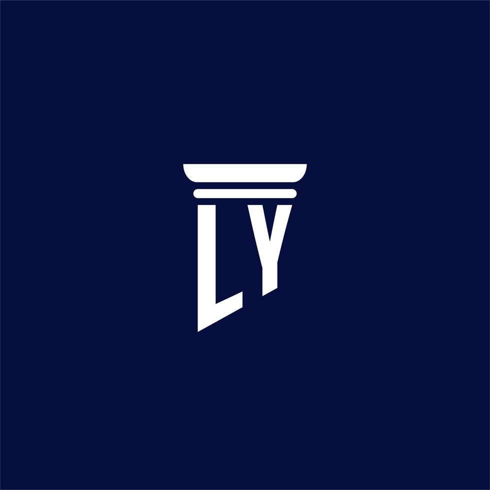 ly design de logotipo de monograma inicial para escritório de advocacia vetor