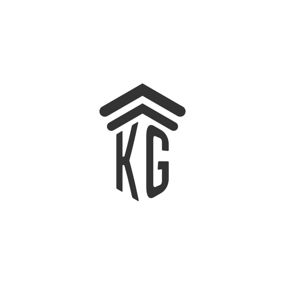 kg inicial para design de logotipo de escritório de advocacia vetor