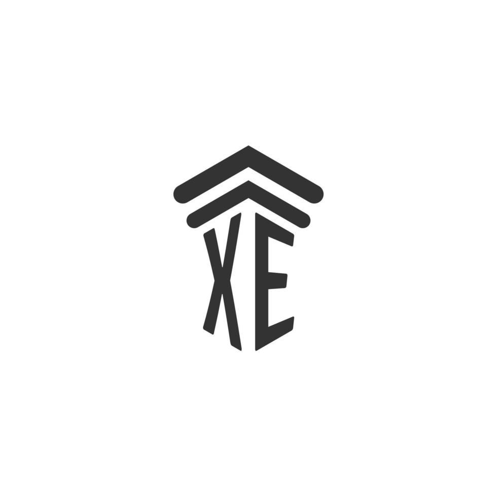 xe inicial para design de logotipo de escritório de advocacia vetor