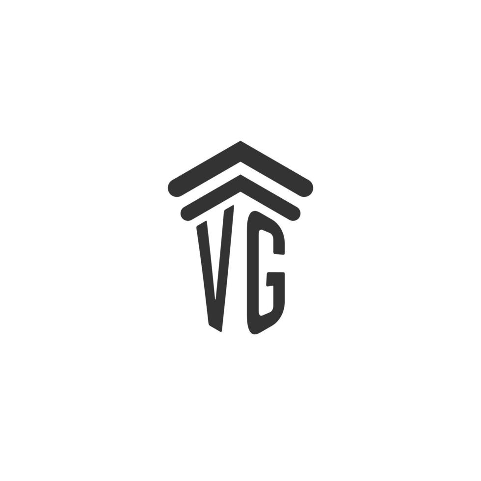 vg inicial para design de logotipo de escritório de advocacia vetor